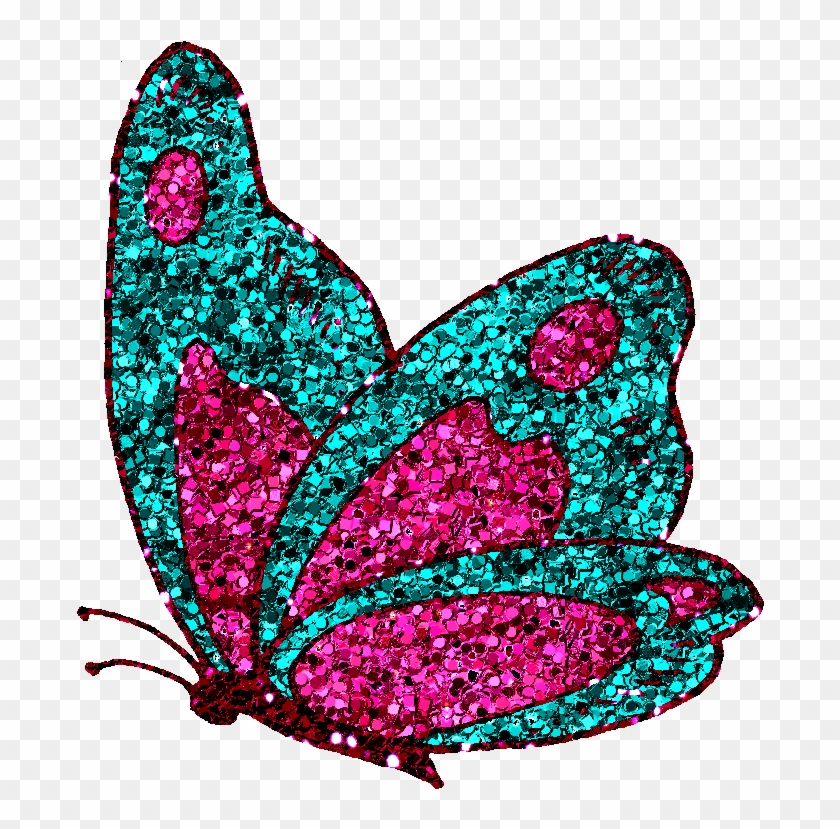 Glitter Butterfly 03 Png By Clipartcotttage - Pink And Blue Glitter Butterfly #342618