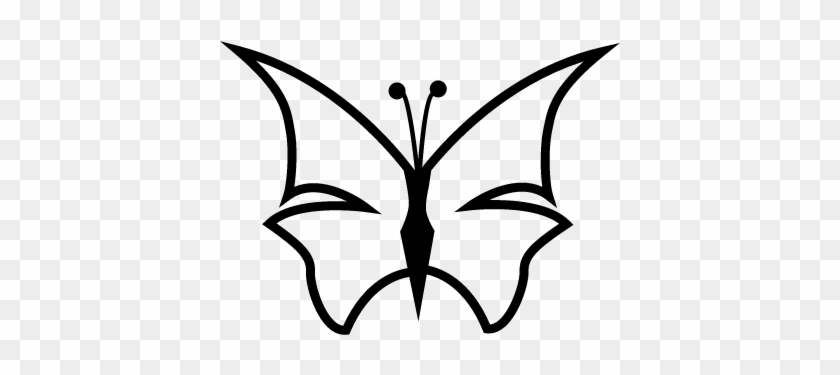 Sharpen Butterfly Outline Shape Vector - Contorno De Una Mariposa #342621