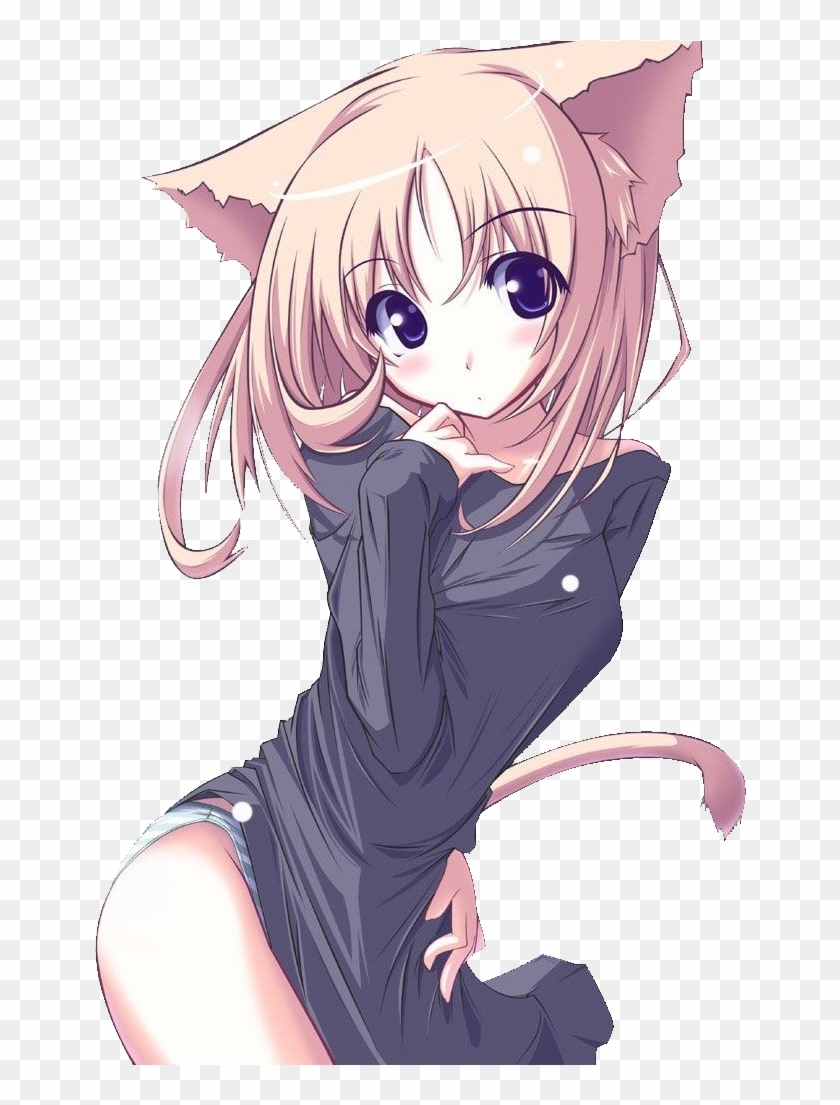 30790560 - Good Anime Cat Girl - (768x1024) Png Clipart Download