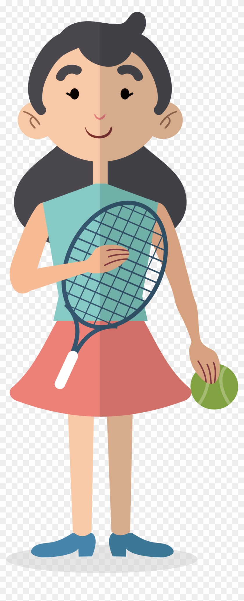 Tennis Girl Euclidean Vector Clip Art - Tennis Girl Euclidean Vector Clip Art #342671