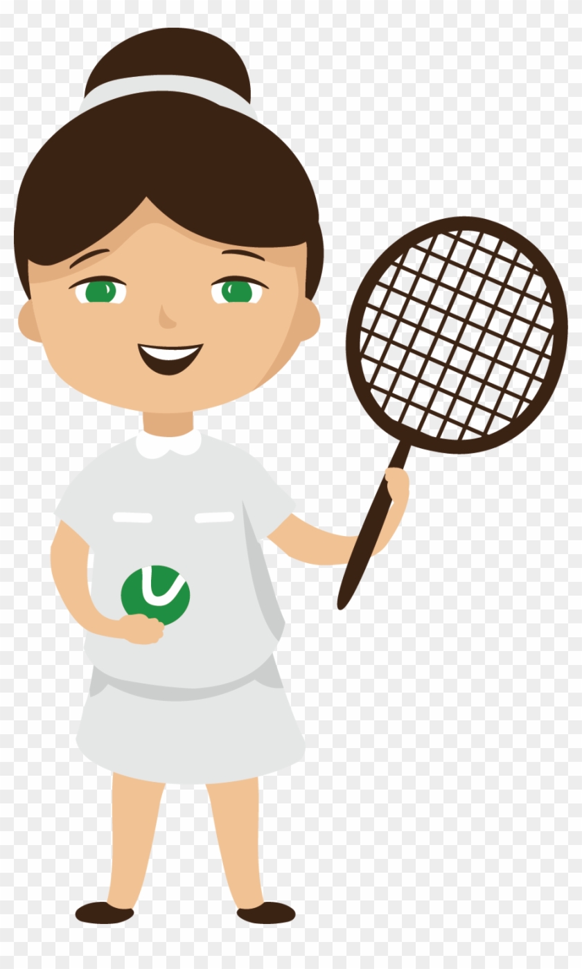Tennis Girl Racket Illustration - Tennis #342678