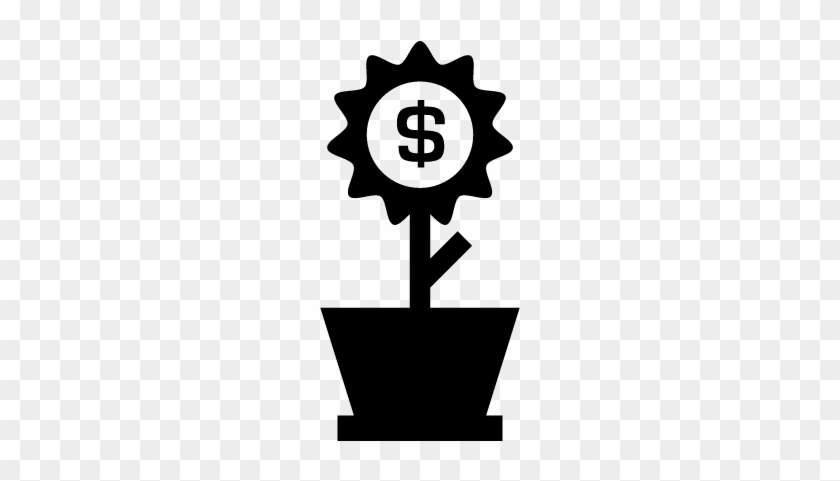 Money Flower In A Pot Vector - Occupational Safety And Health #342688
