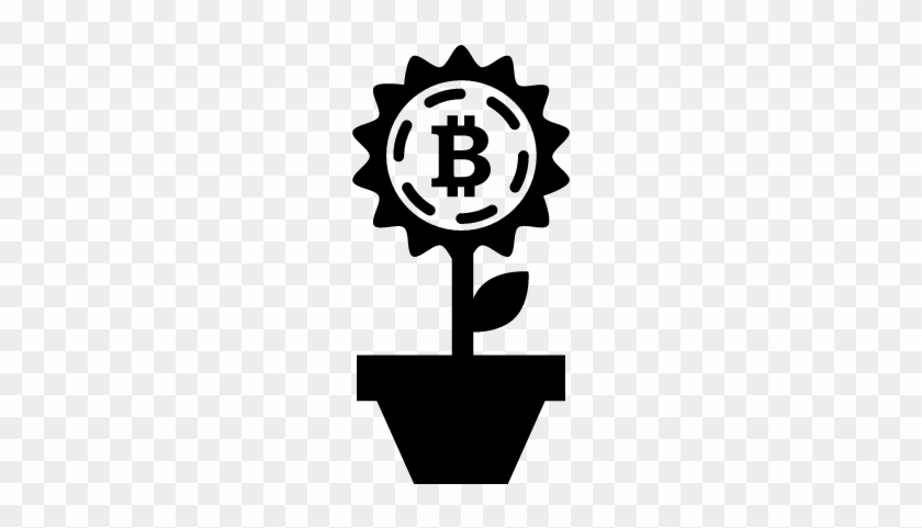 Bitcoin Flower In A Pot Vector - Blockchain: Everything You Need To Know #342693