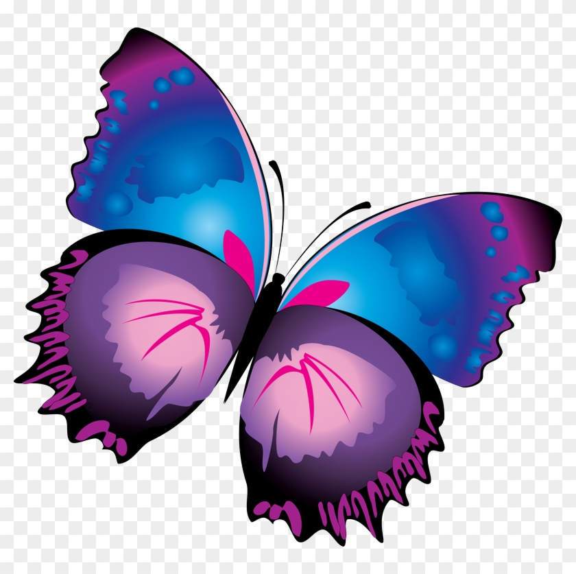 Butterfly Purple Clip Art - Butterfly Purple Clip Art #342784