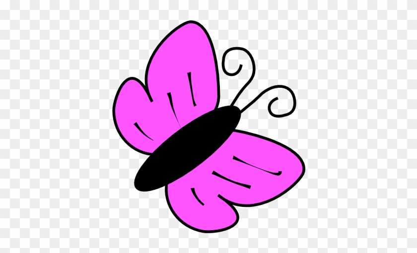 Light Pink Butterfly Clip Art - Butterfly Clip Art #342796
