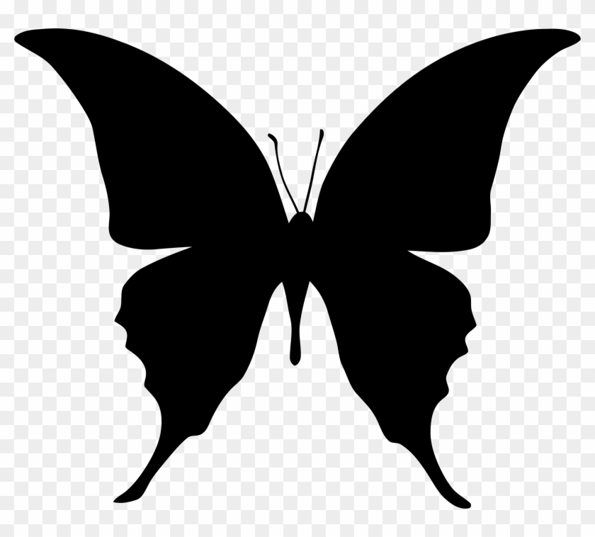 Pin Butterfly Silhouette Clip Art - Butterfly Silhouette Clip Art #342805