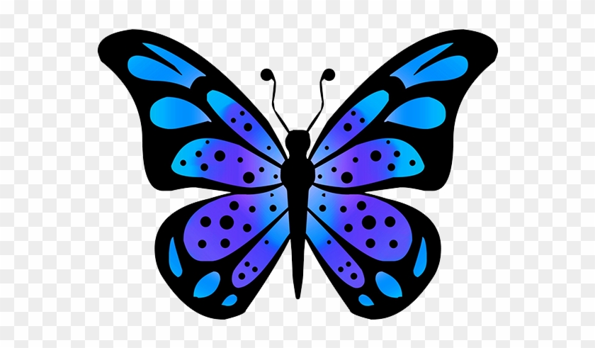 Butterfly Clipart - Blue And Purple Butterflies #342843