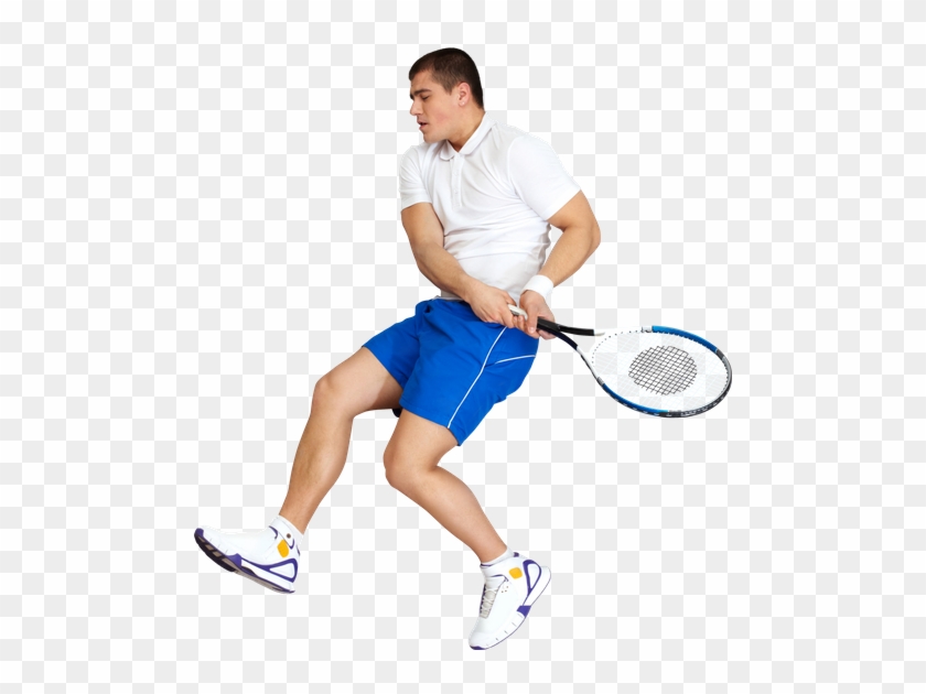 Energetic Guy With A Tennis Racket Playing The Ball - Soft Tennis #342859