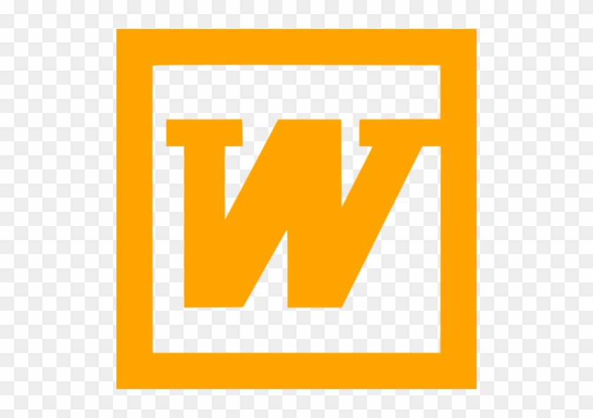 Orange Word Icon - Microsoft Word Vector Png #342890