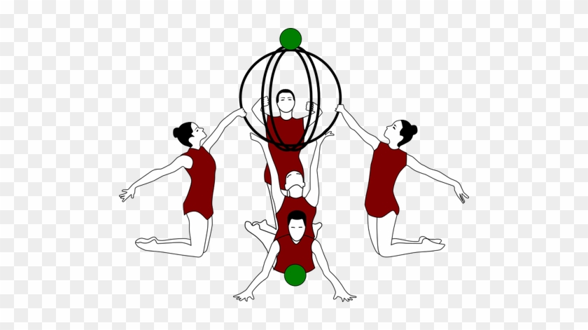 Vector De La Imagen De La Gimnasia Rítmica Con Arcos - Gymnastics #342899