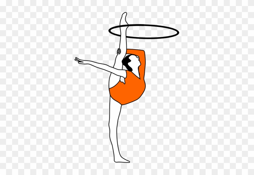 Dibujo De Gimnasia Rítmica Con Arco Vectorial - Художественная Гимнастика Клипарт #342900