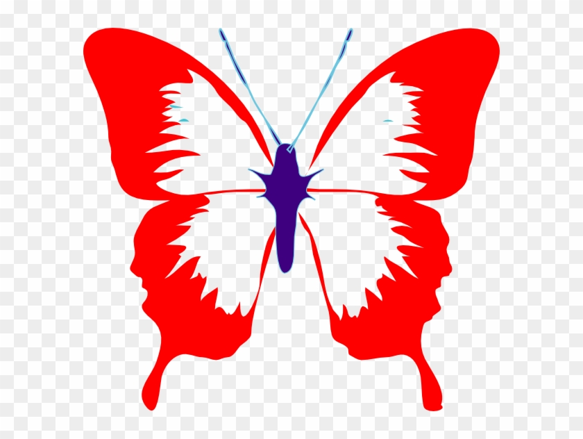 Butterfly Red Clip Art At Clker - Butterfly Clip Art #342921