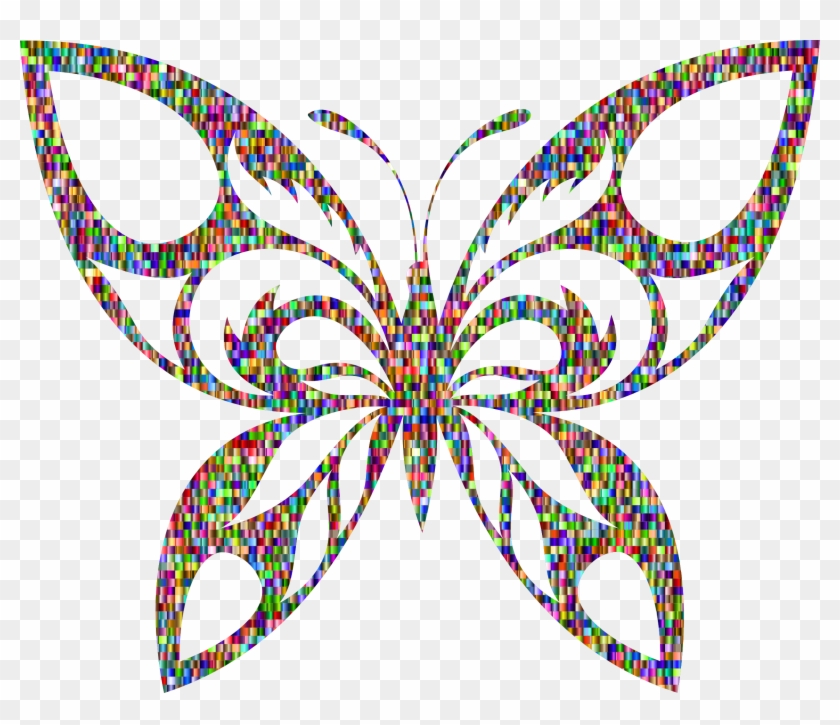 Clipart - Butterfly Silhouette #342950