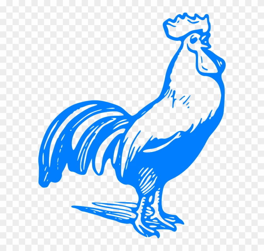 Crow Clipart Chicken - Rooster Crowing Clipart #343032