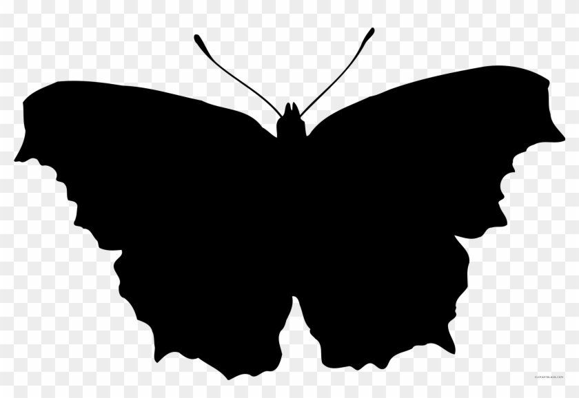Excellent Butterfly Silhouette Clip Art Medium Size - Butterfly Silhouette Gif #343044