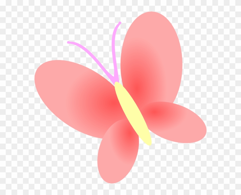 Butterfly Clipart Light Pink - Butterfly Cute Vector Png #343074