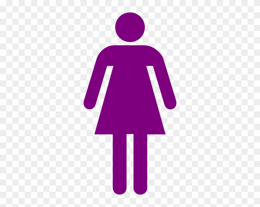 Purple Woman Figure Clip Art At Clker - Girl Stick Figure Transparent Background #343155