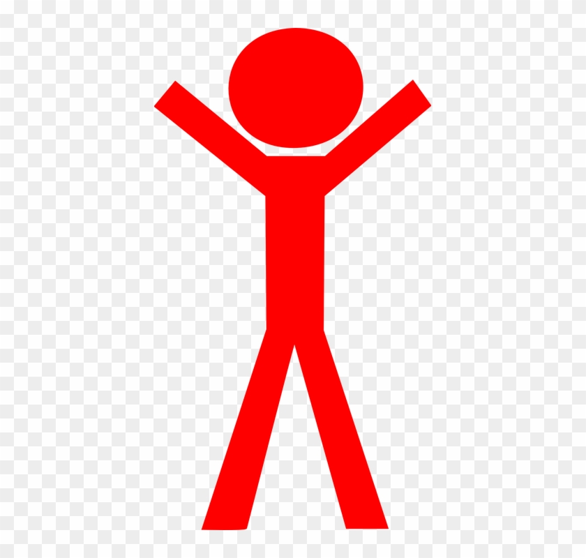 Stick Figure Vector 15, - Red Stick Figure Clip Art #343158