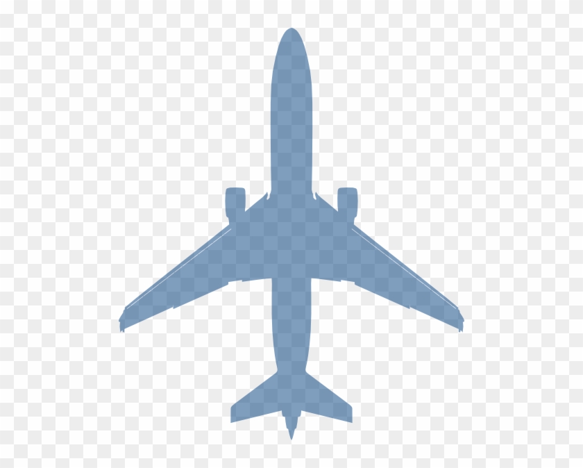 Drawn Aircraft Transparent Background - Plane Silhouette Blue #343159