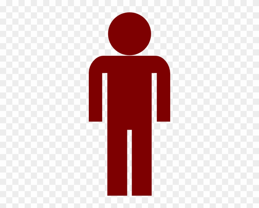 Man Symbol Transparent Clipart - Red Stick Figure Transparent Background #343161