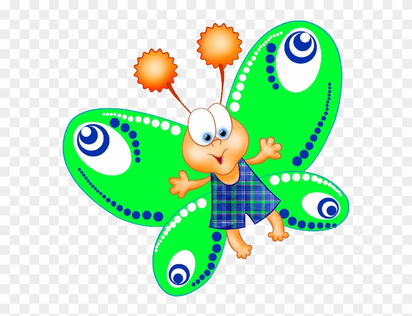 Funny Cartoon Butterfly Images - Clipart Cartoon Butterfly Green #343229