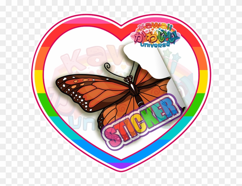 Cute Monarch Butterfly Sticker - Verboten Schild #343240