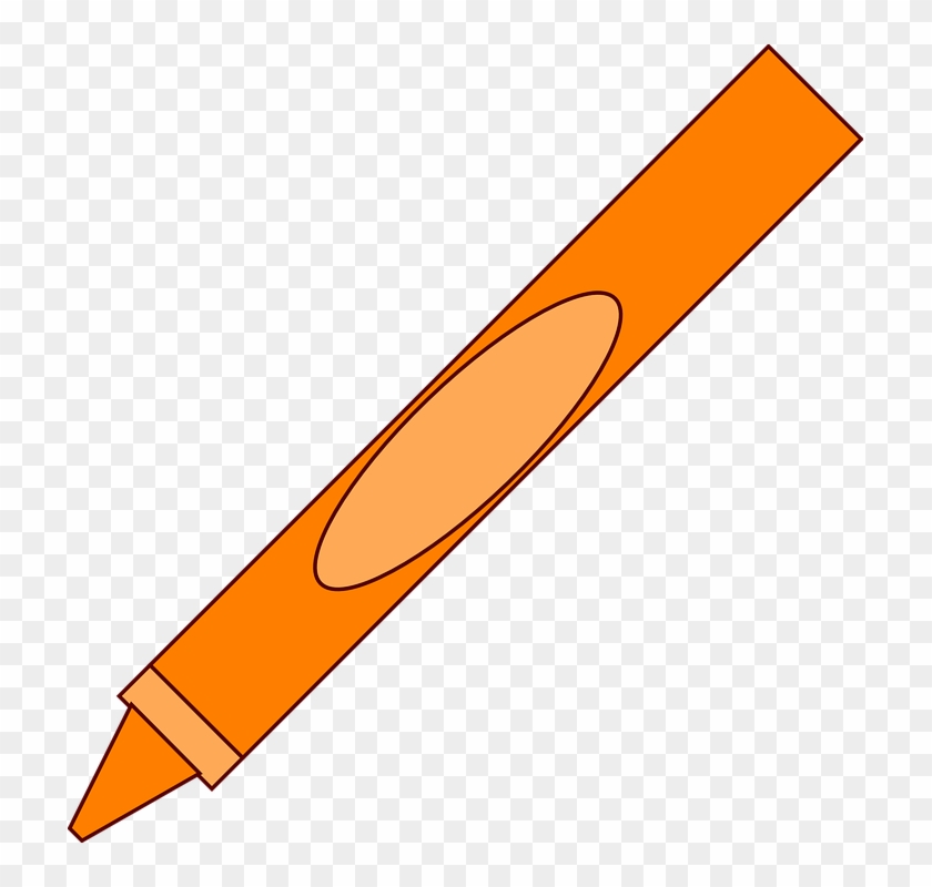 Crayon Clip Art - Orange Crayon Clipart #343254