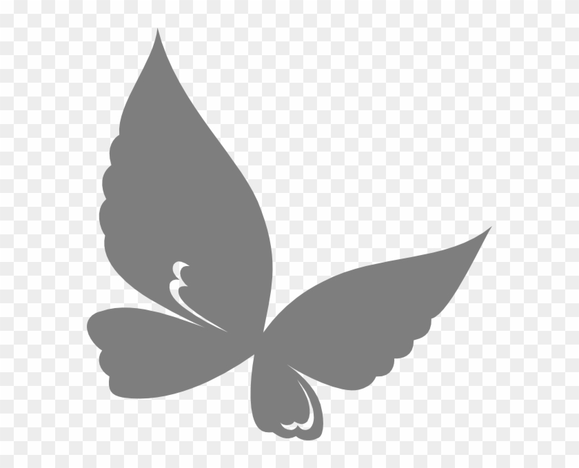 Outline Butterfly Clip Art - Silver Butterfly Clip Art #343318