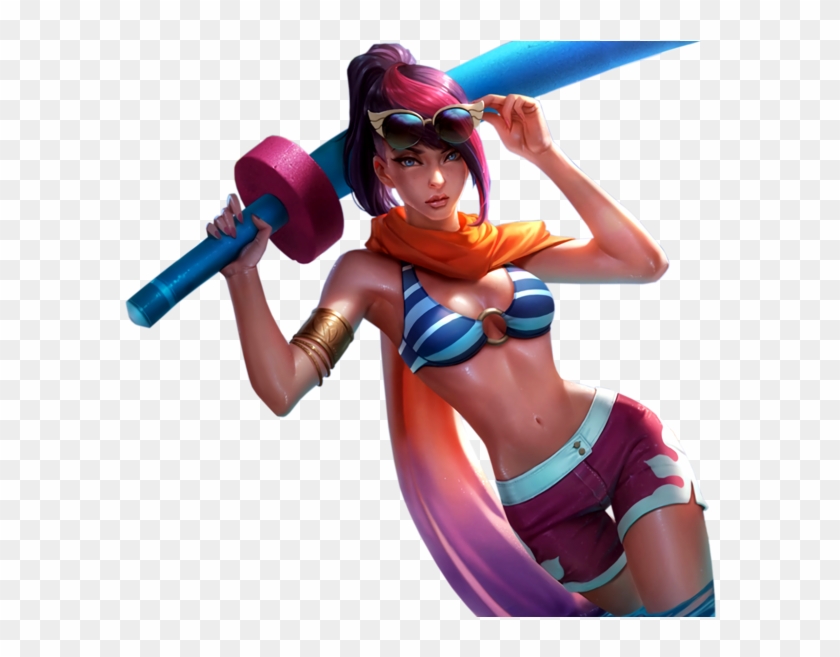 Explore League Of Legends, Pool Parties And More - Fiora Pool Party Model #343363