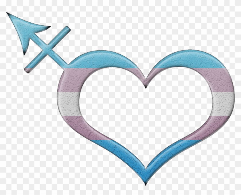 Transgender Pride Heart Shaped Transgender Symbol In - Mtf Transgender Symbol #343476