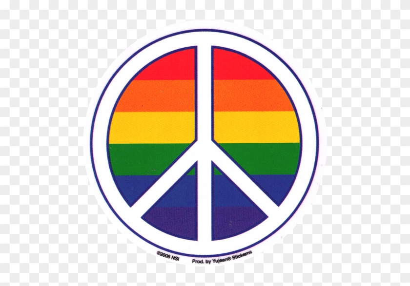 Pride Rainbow Peace Sign - Rainbow Peace Sign #343569