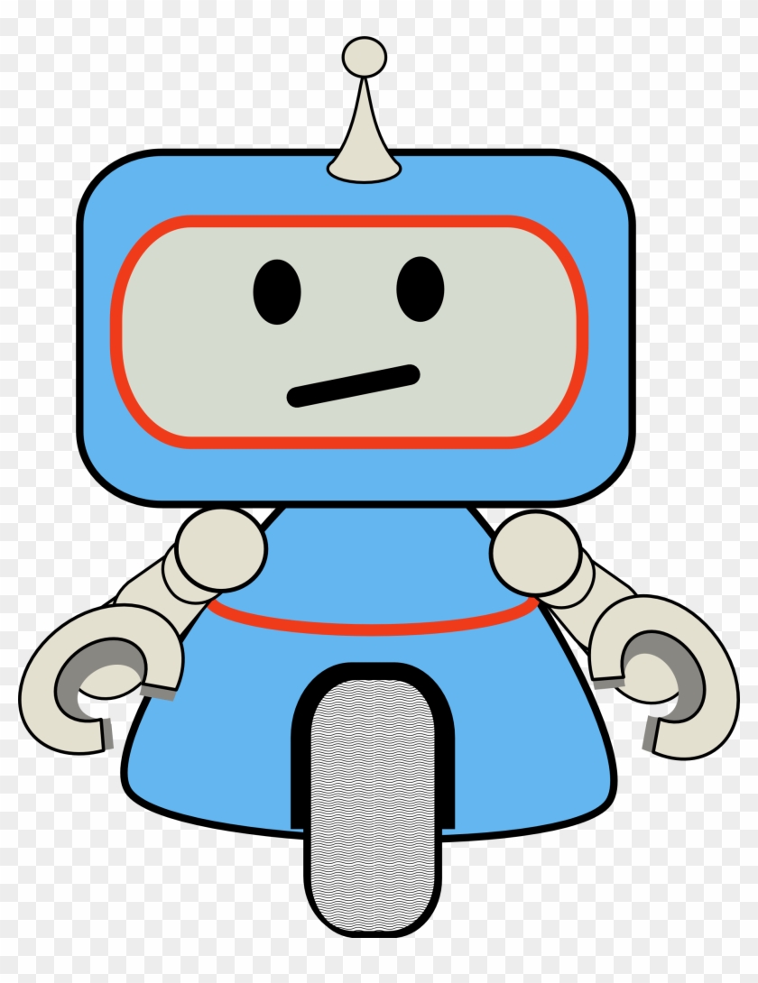 Robot Clipart Cartoon - Wheeled Robot Clipart #343651