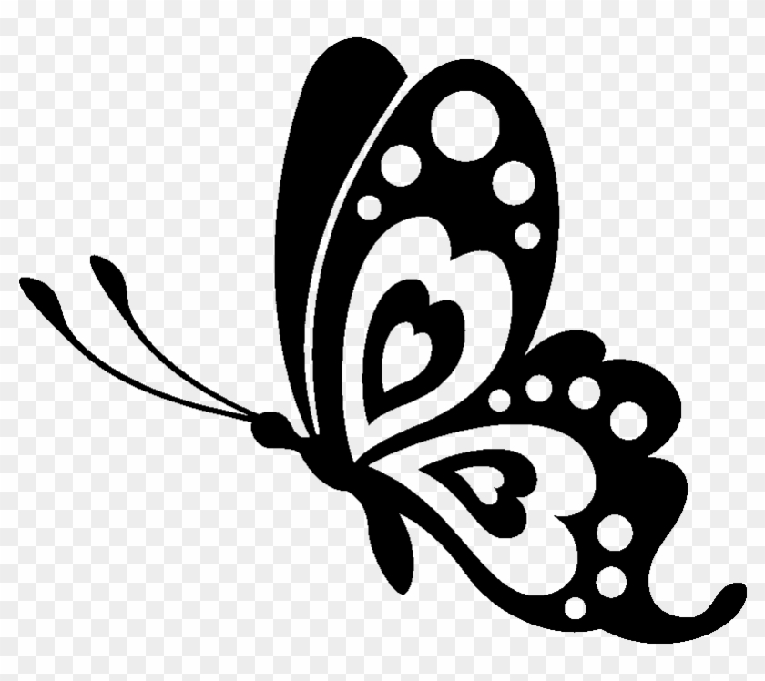 Butterfly Stencil Silhouette Drawing - Cute Butterfly Butterfly Silhouette #343657
