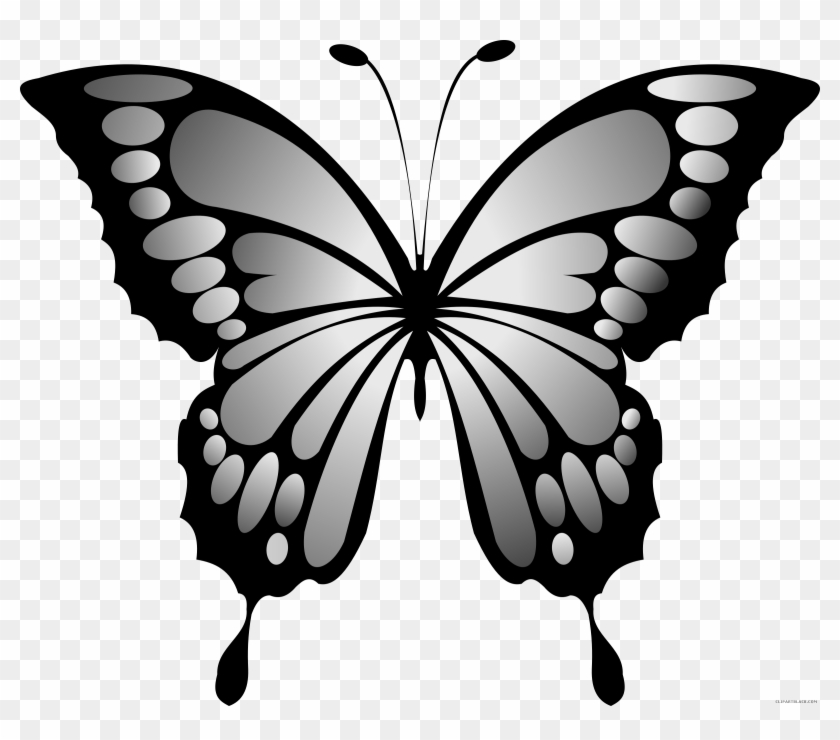 Wonderful Butterfly Animal Free Black White Clipart - Dibujos De Mariposas A Color #343812