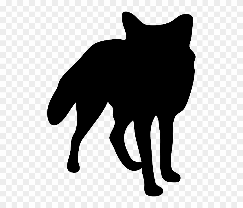 Fur Black, Silhouette, Fox, Tail, Hunter, Fur - Fox Clip Art Black #343815