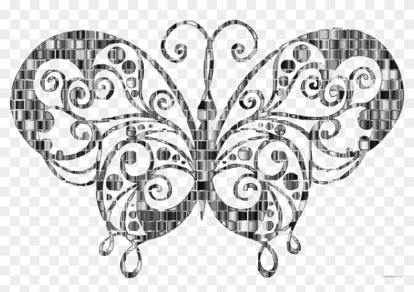 Chromatic Butterfly Animal Free Black White Clipart - Swallowtail Butterfly #343856