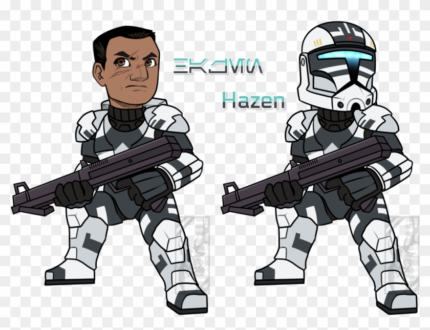 Star Wars Clone Troopers Clone Commando Clone Trooper - Machine Gun #343949