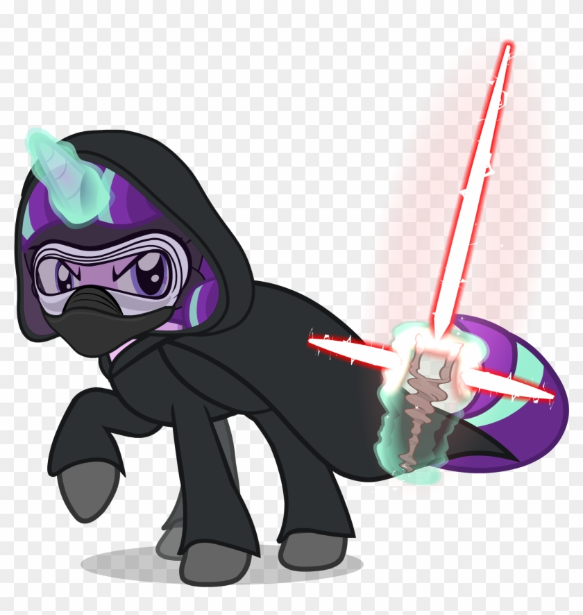 Starlight Glimmer As Kylo Ren Mask And New Saber By - Mlp Star Wars The Force Awakens #344170