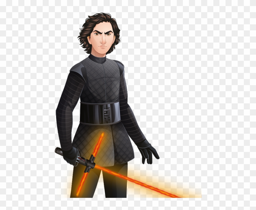Star Wars Forces Of Destiny Logo And Rey Kylo Ren Chatacters - Star Wars Forces Of Destiny #344227