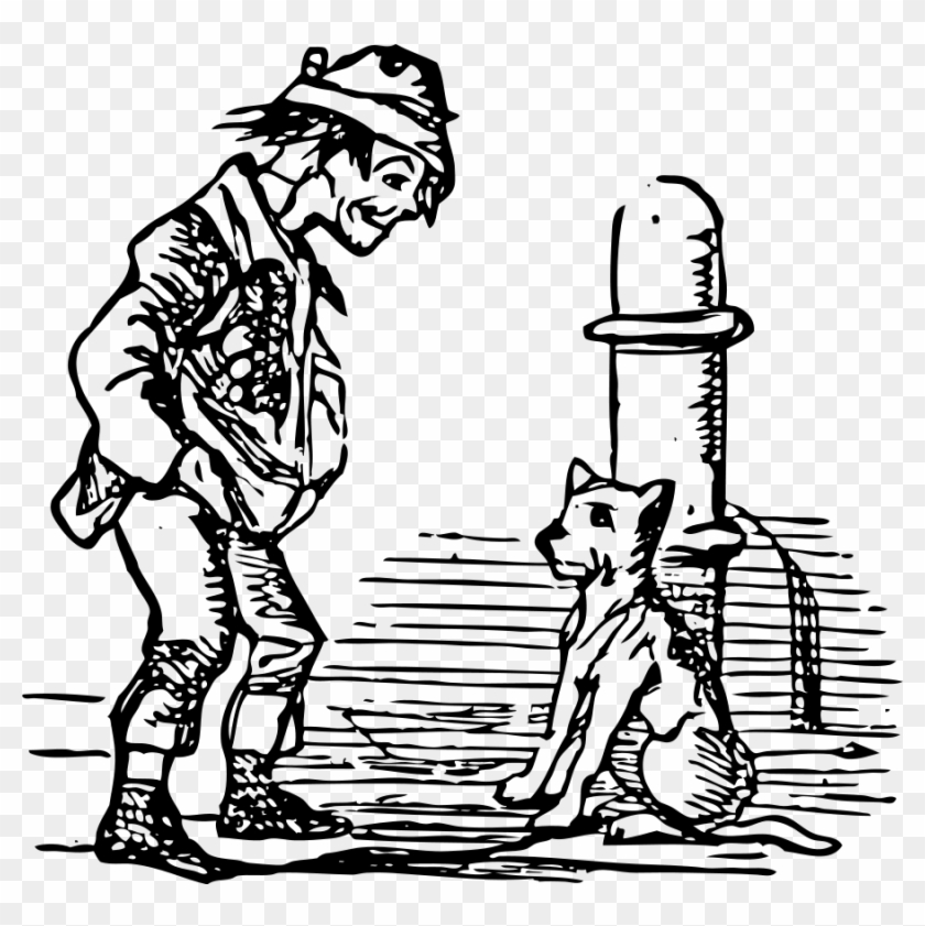 Beggar And Dog Svg Vector File, Vector Clip Art Svg - Beggar Outline #344373