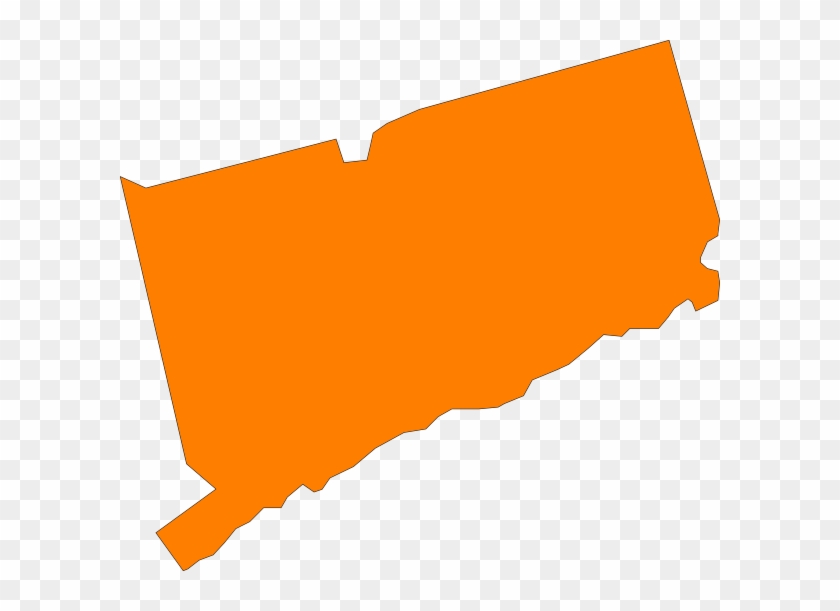 Connecticut State Outlines Clip Art - Connecticut State Map Flag #344499