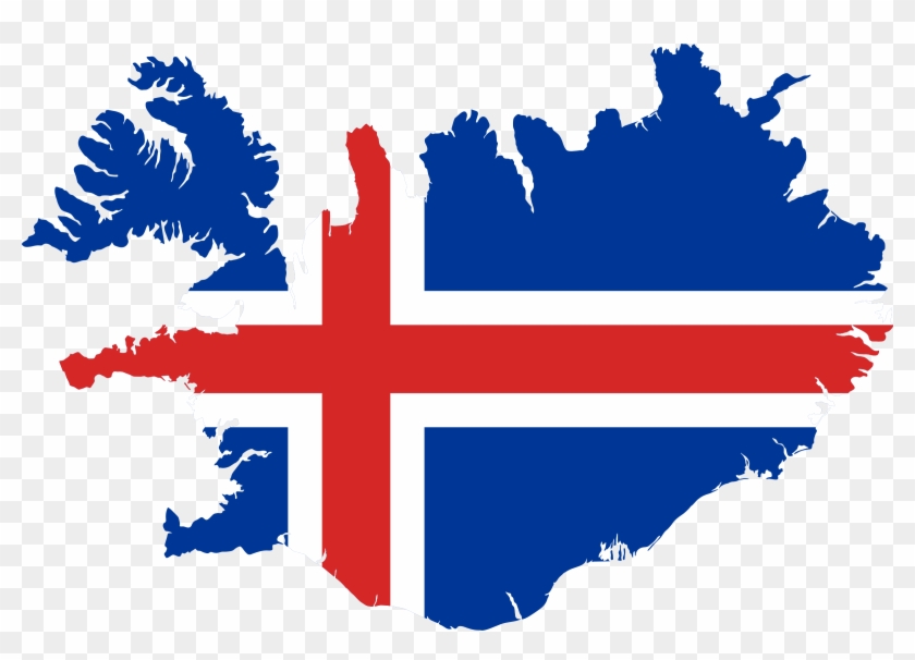 Flag Map - Iceland Map And Flag #344551