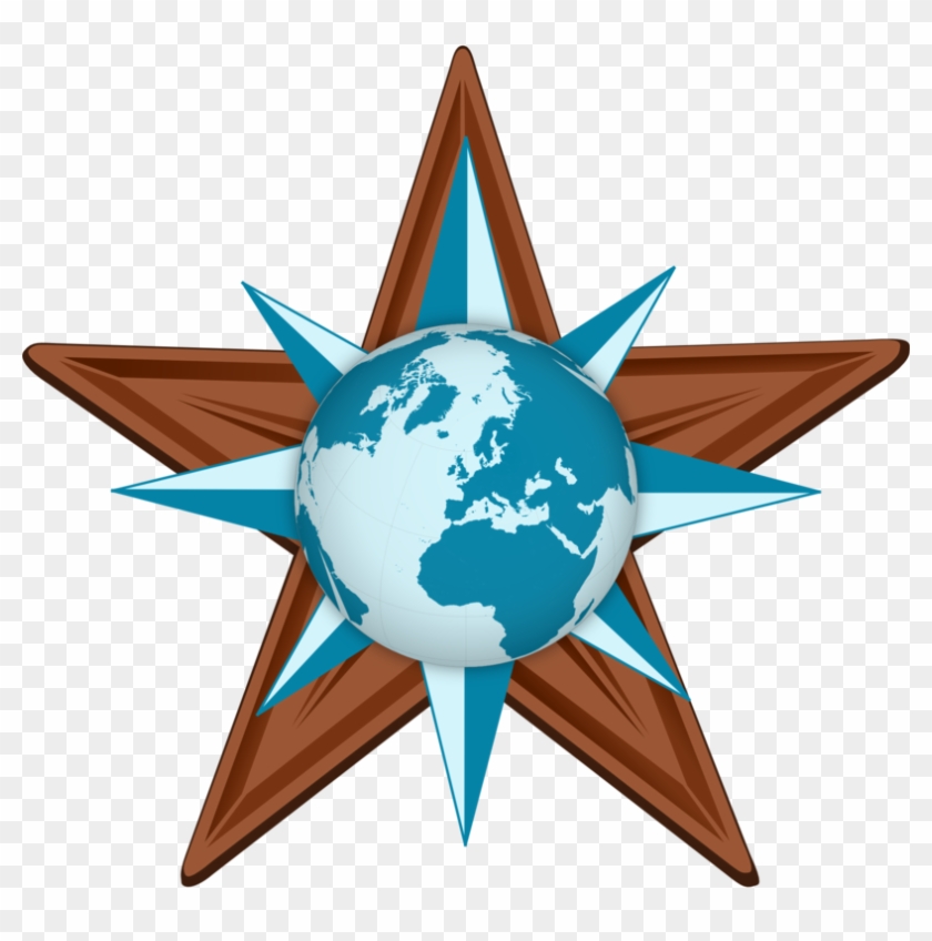 Barnstar Geography Compass Rose Hires - Het Oude Continent: Beschouwingen Over Natuur In Europa #344752