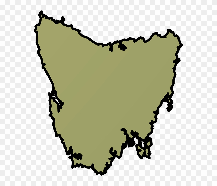 Tasmania, Australia, Map, Shaded, Geography, Outline - Tasmania Map Outline #344758