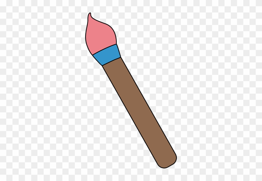 Pink Art Paint Brush - Yellow Paint Brush Clip Art #344772