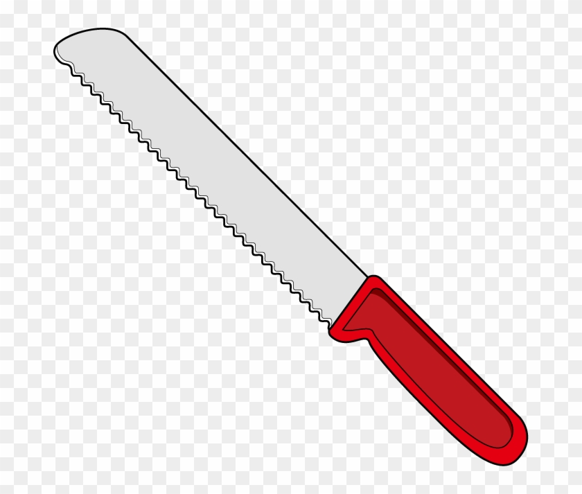 Kitchen Engaging Knife Clip Art - Bread Knife Clipart #344776
