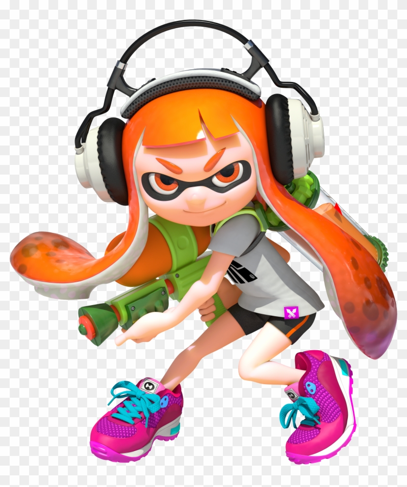 Inkling Girl Splatoon Official Render Game Art By Nintendo - Inkling Girl Splatoon Official Render Game Art By Nintendo #344818