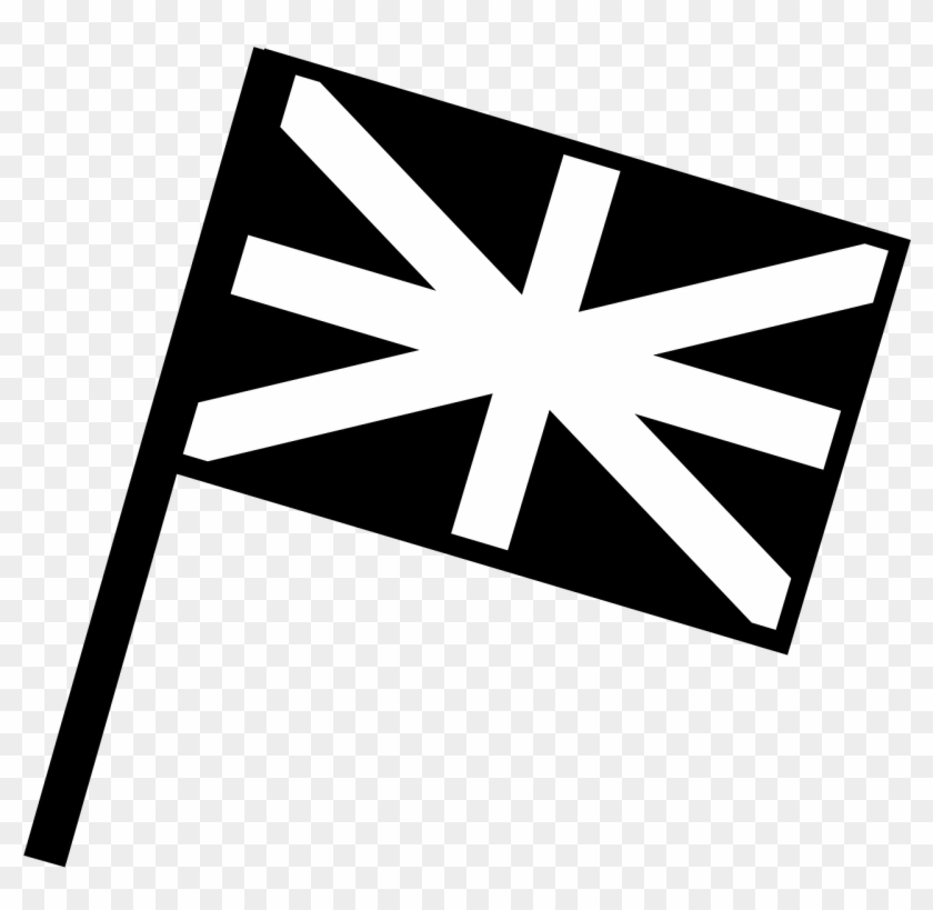 Britain Flag Black And White #344815