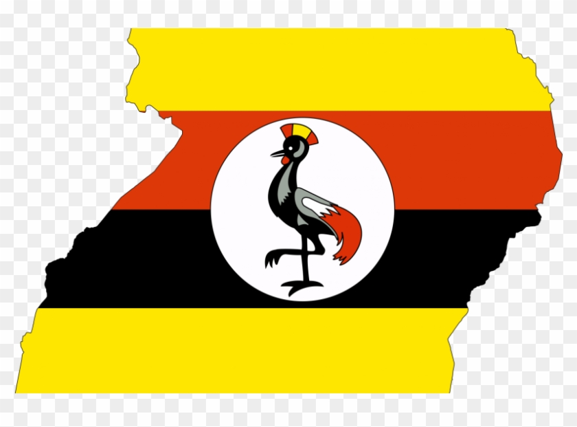 Outline Of Map Of Uganda, With Ugandan Flag Overlayed - Uganda Flag Country #344821