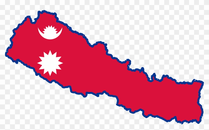Nepal Map Flag - Nepali Map With Flag #344861